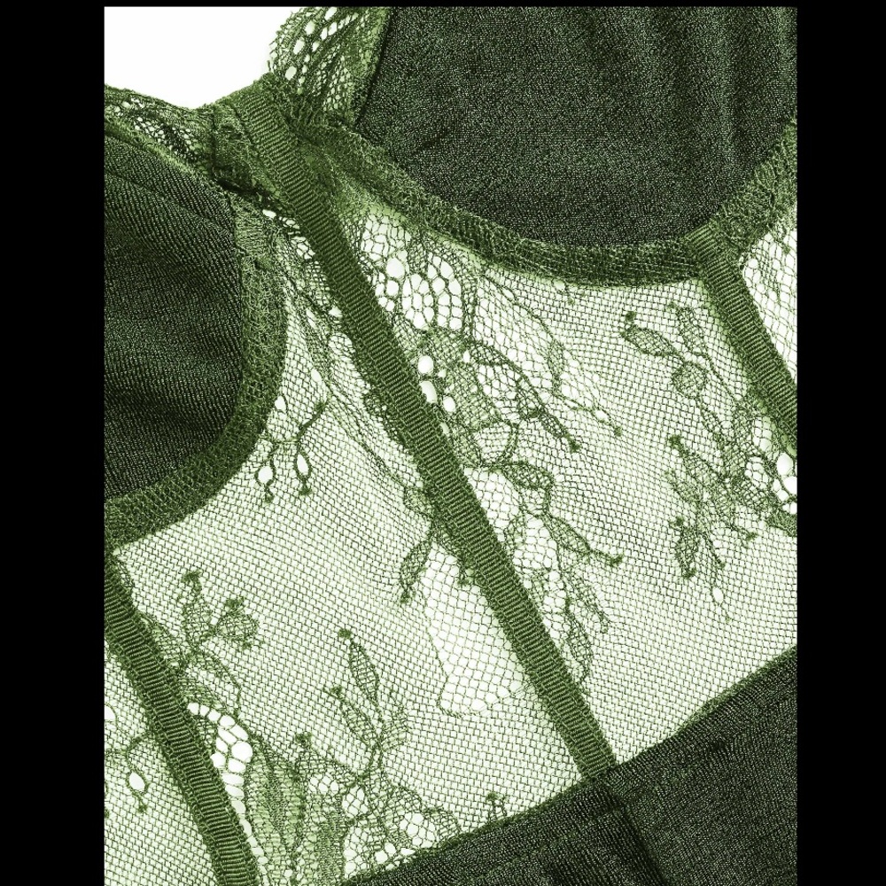 Solid Lace Corset Chain Strap Wide Leg Jumpsuit - Picture 5 of 8